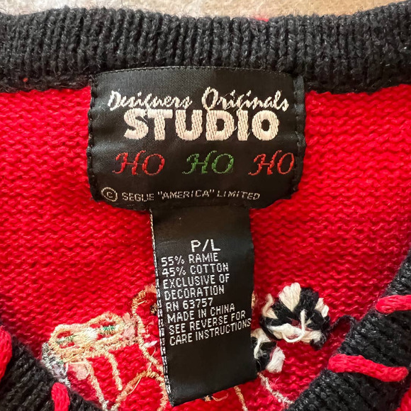 Designers Originals Studio Red Holiday button Front Cardigan - PL - Picture 5 of 12